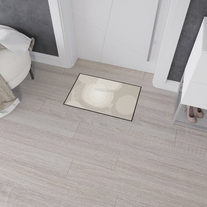 Neutral Abstract Circles Heavy Duty Floor Mat | Non-Slip Entry Rug