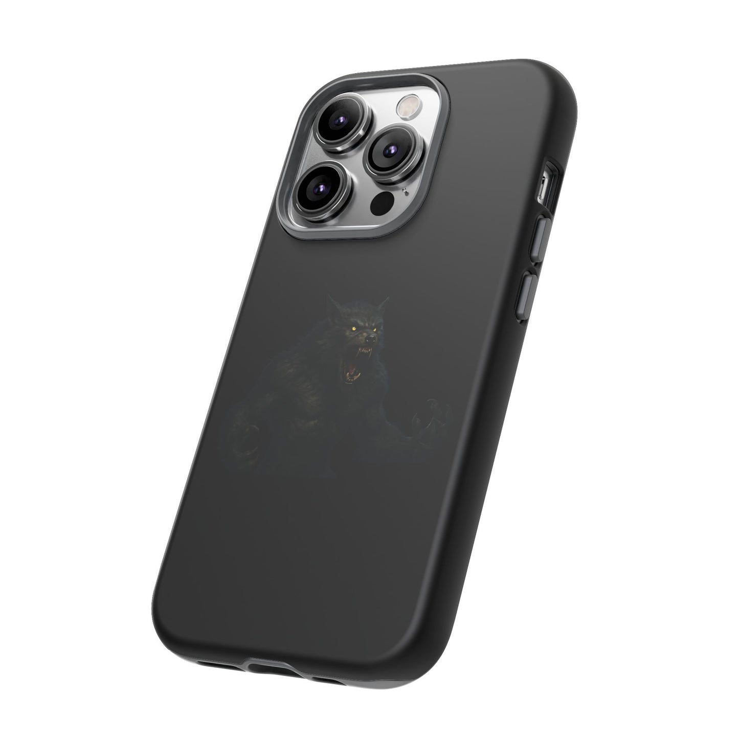 Werewolf Phone Case, Tough Cases, Black Panther Design, Gift for Animal Lovers, Phone Accessories, Fierce Phone Protection - TRV
