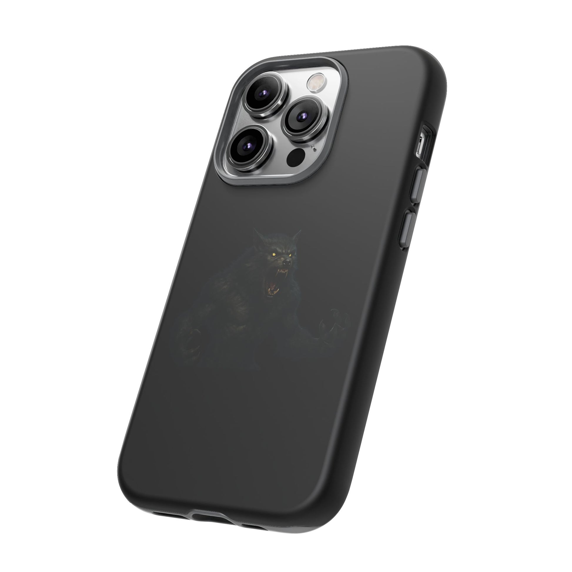 Werewolf Phone Case, Tough Cases, Black Panther Design, Gift for Animal Lovers, Phone Accessories, Fierce Phone Protection - TRV