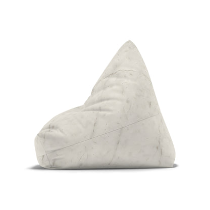 White Marble Pattern Bean Bag Chair Cover | Faux Stone Texture