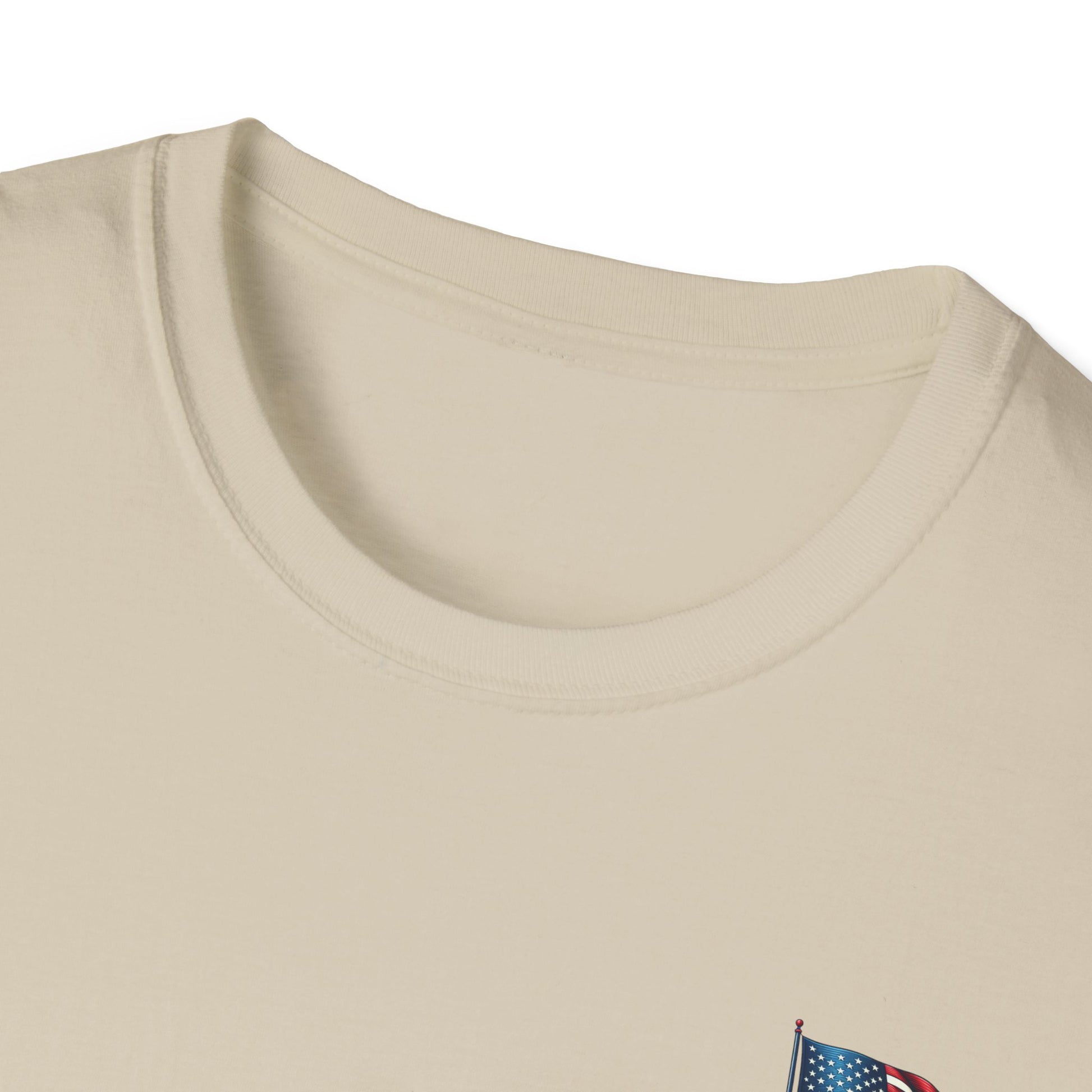 Patriotic Unisex Softstyle T-Shirt, American Flag Tee, USA Pride Shirt, Perfect for Independence Day, Casual Wear - TRV