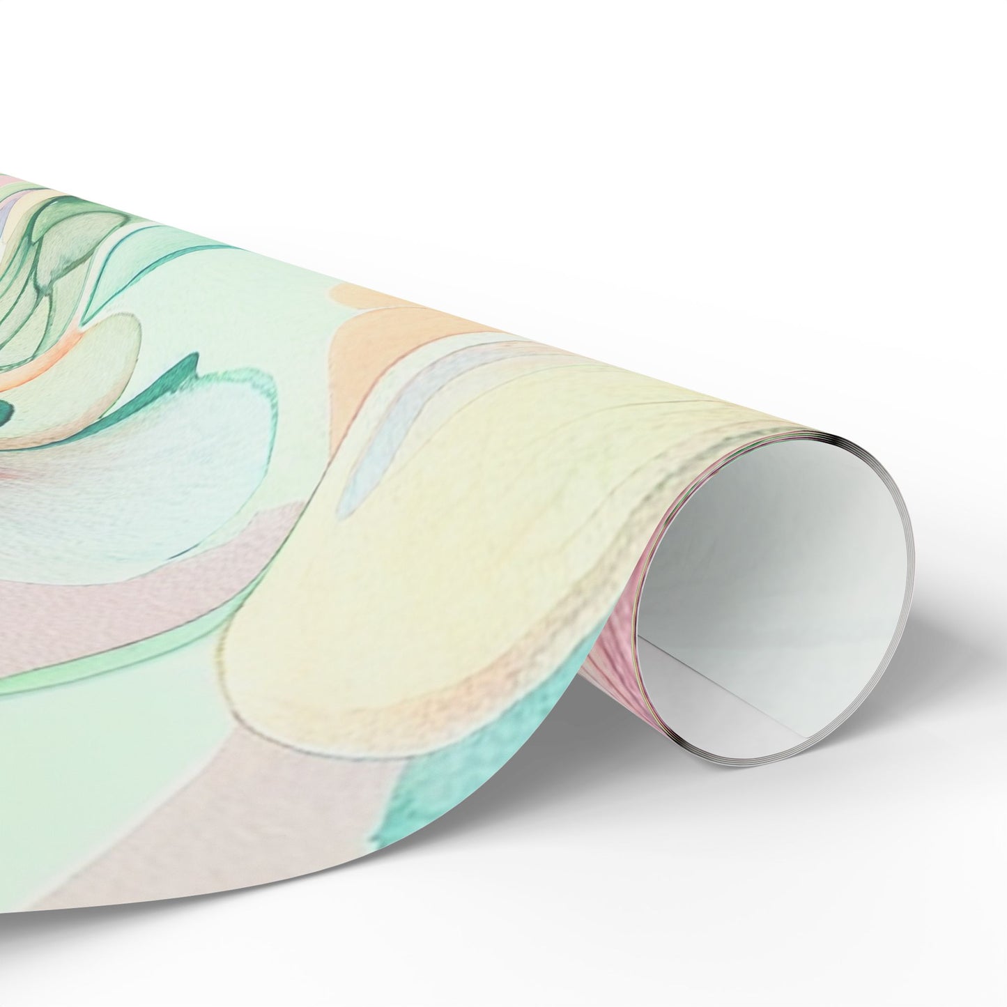 Floral Pastel Wrapping Paper Roll — Watercolor Hydrangea Gift Wrap