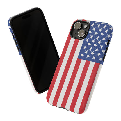 Patriotic Phone Case - Tough Cases for Veterans, USA Lovers, Independence Day, Memorial Day, Flag Design - TRV