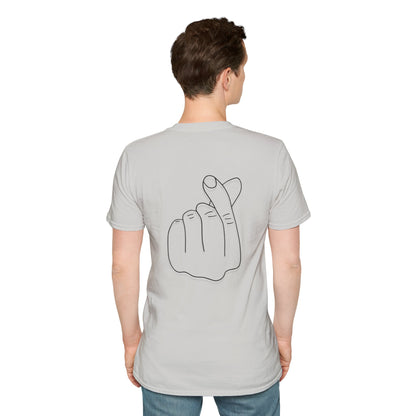 Trendy Unisex Softstyle T-Shirt with Love Hand Gesture Design