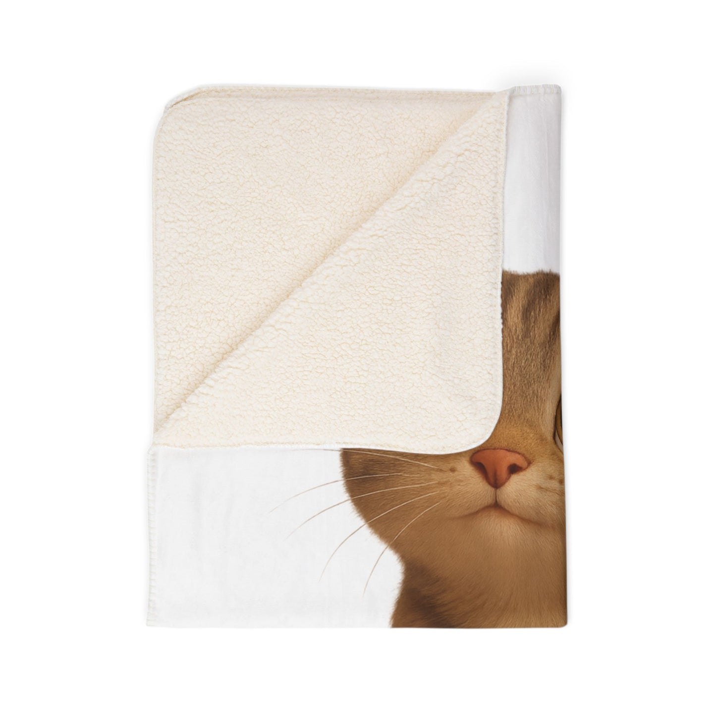 Cozy Cat Fleece Sherpa Blanket, Cute Pet Decor, Cat Lover Gift, Warm Throw Blanket, Home Essentials, Animal Lover Blanket - TRV