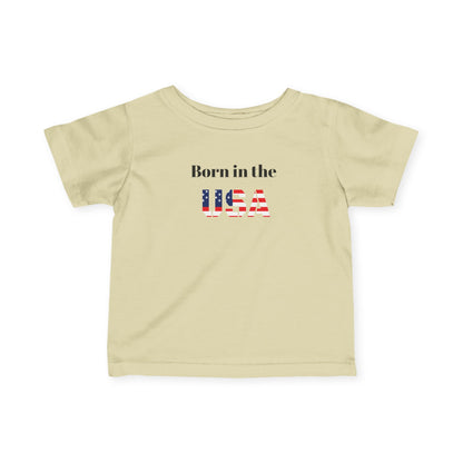 Patriotic Infant Tee - Born in the USA Apparel, Baby Gifts, 4th of July Outfit, Newborn Clothing, Toddler Shirt, Independence Day