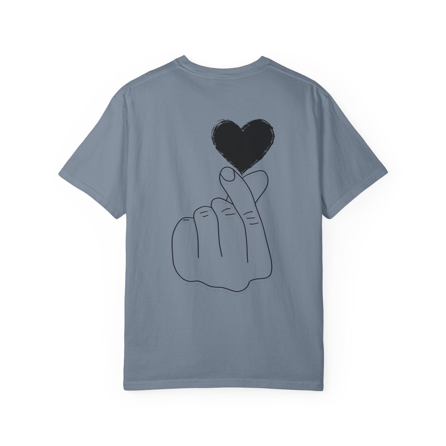 Unisex Garment-Dyed T-Shirt with Heart Design | Casual Trendy Wear for All Occasions