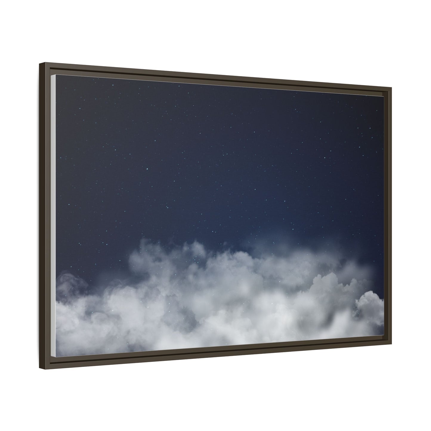 Night Sky Clouds Matte Canvas Framed | Starry Wall Art - TRV