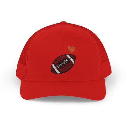 Football Love Snapback Trucker Cap, Sports Hat, Gift for Sports Fans, Casual Wear, Outdoor Activities - TRV