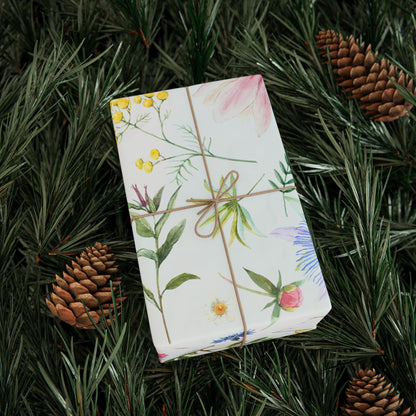 Floral Peony Wrapping Paper Roll — Watercolor Garden Gift Wrap for Mother's Day & Spring Celebrations