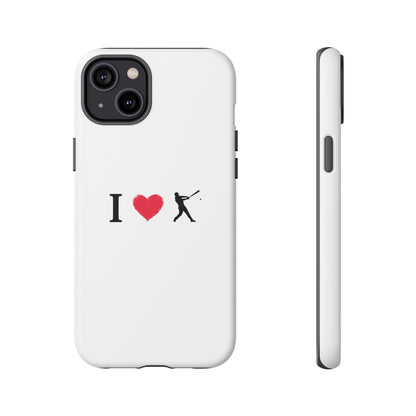 Baseball Love Phone Case, Tough Cases for Sports Lovers, i Heart Baseball Protection, Gift for Players, Cute Sports Case - TRV