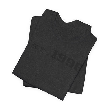 Established 1996 Unisex T-Shirt, Vintage Year Tee, Birth Year Gift, Casual Fashion, Personalized Graphic Tee - TRV