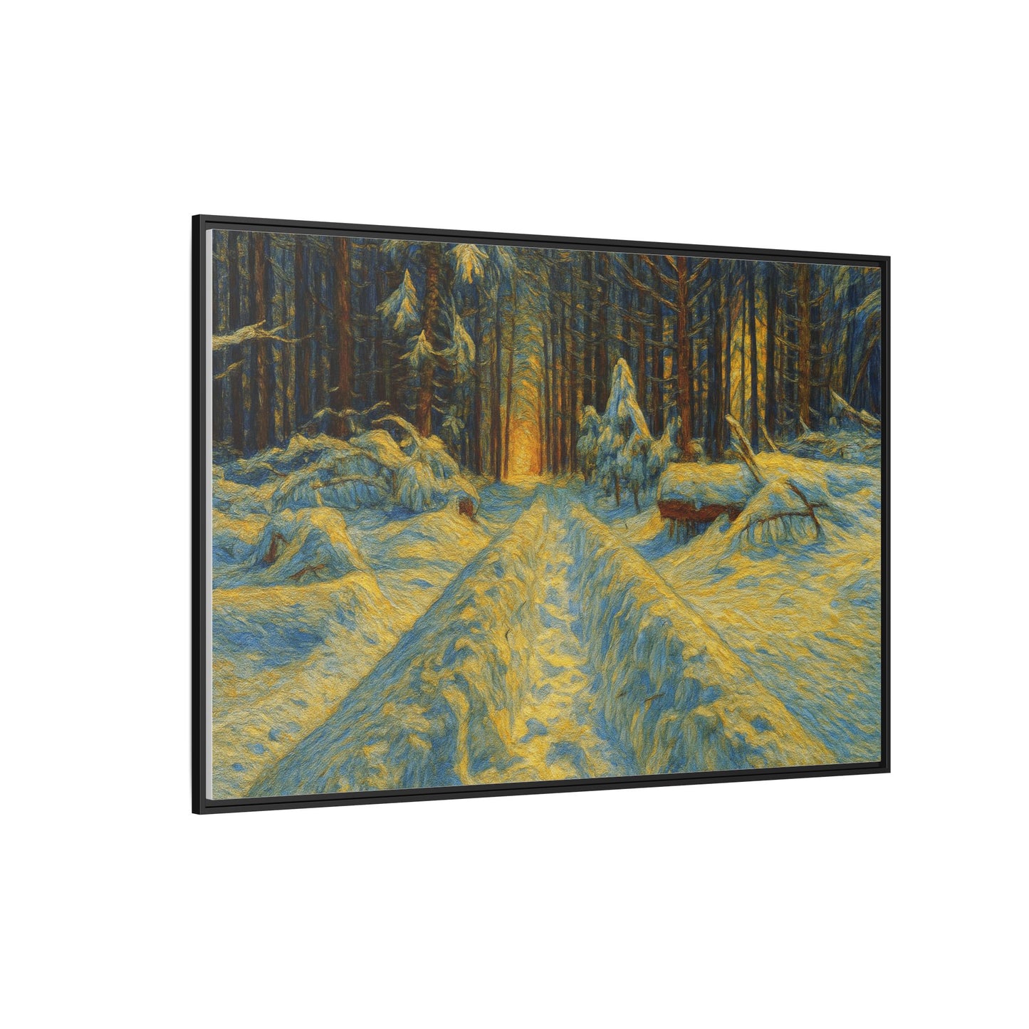 Canvas Art, Winter Landscape Wall Decor, Nature Lovers Gift, Seasonal Decor, Holiday Wall Art, Cozy Home Decoration, Framed Matte Canvas - TRV