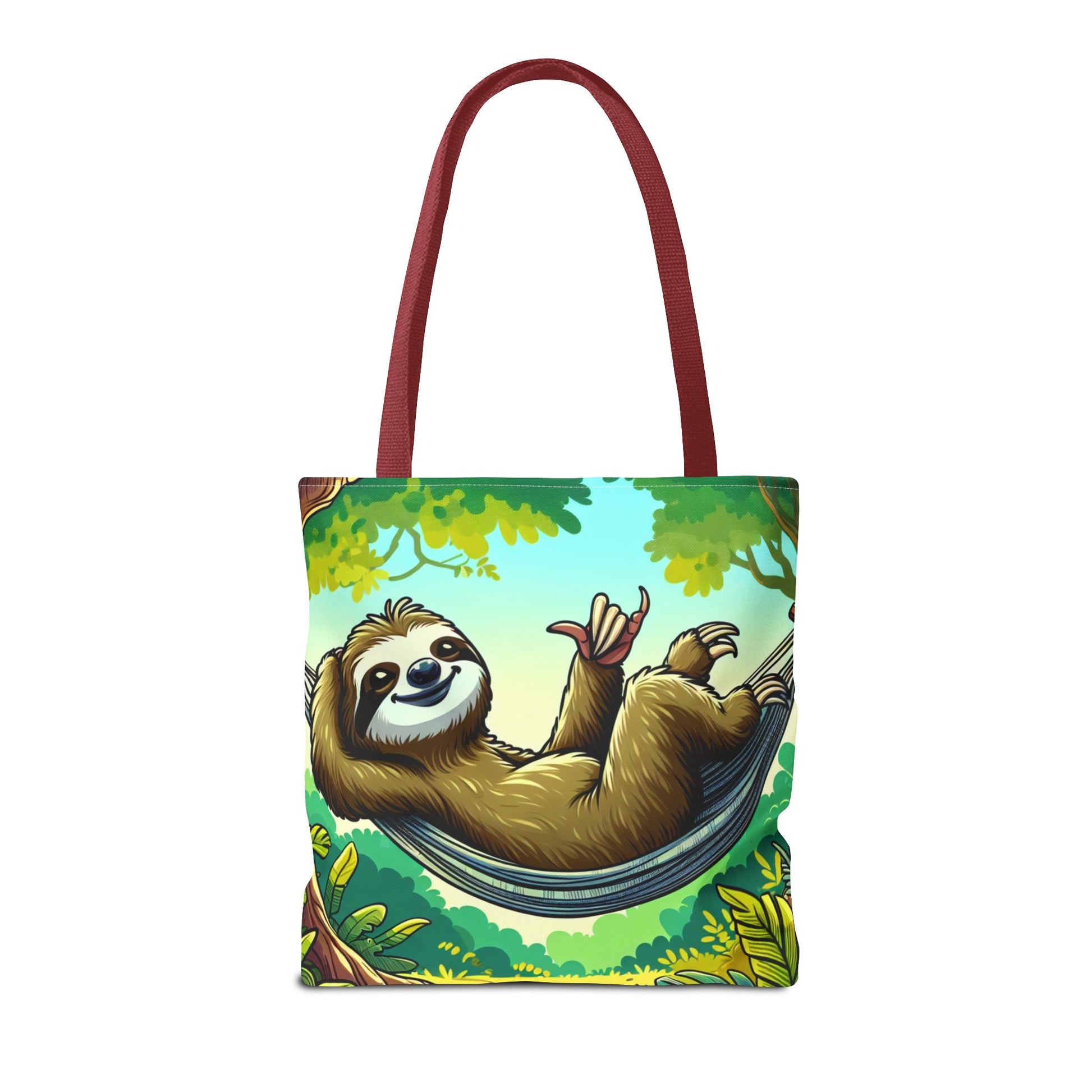 Relaxed Sloth Tote Bag, Cute Eco-Friendly Bag, Gift for Animal Lovers, Beach Bag, Reusable Shopping Tote - TRV