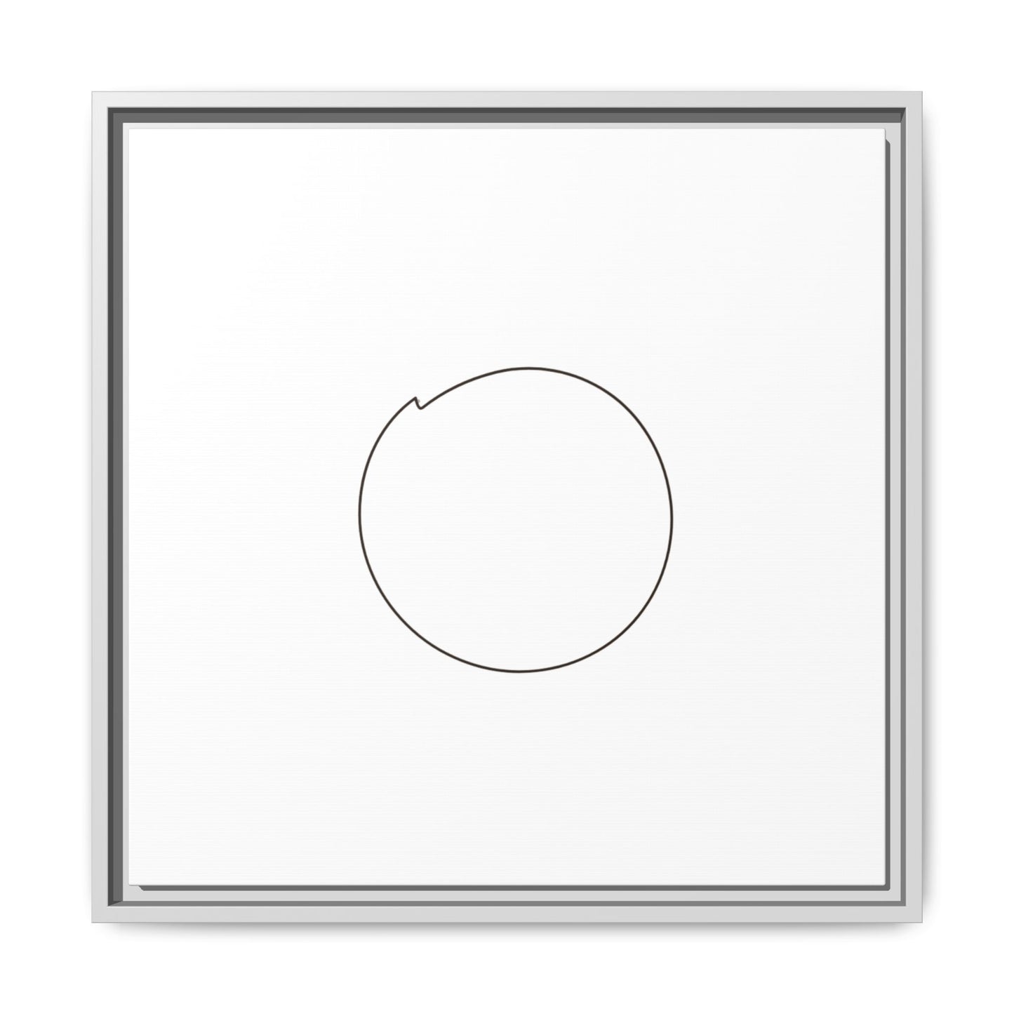 Minimal Circle Line Matte Canvas Framed | Modern Abstract Wall Art