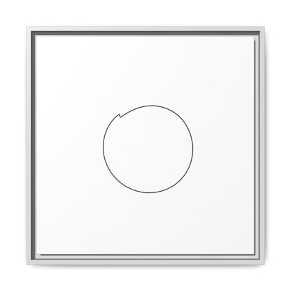 Minimal Circle Line Matte Canvas Framed | Modern Abstract Wall Art