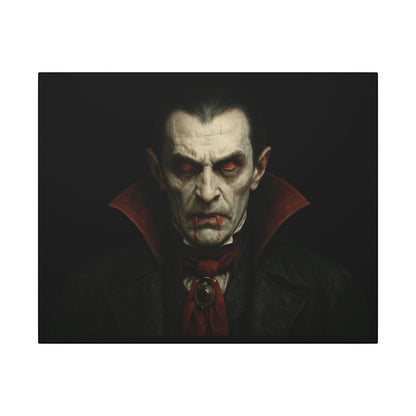 Vampire Portrait Canvas Wall Art – Gothic Dracula Print on Canvas