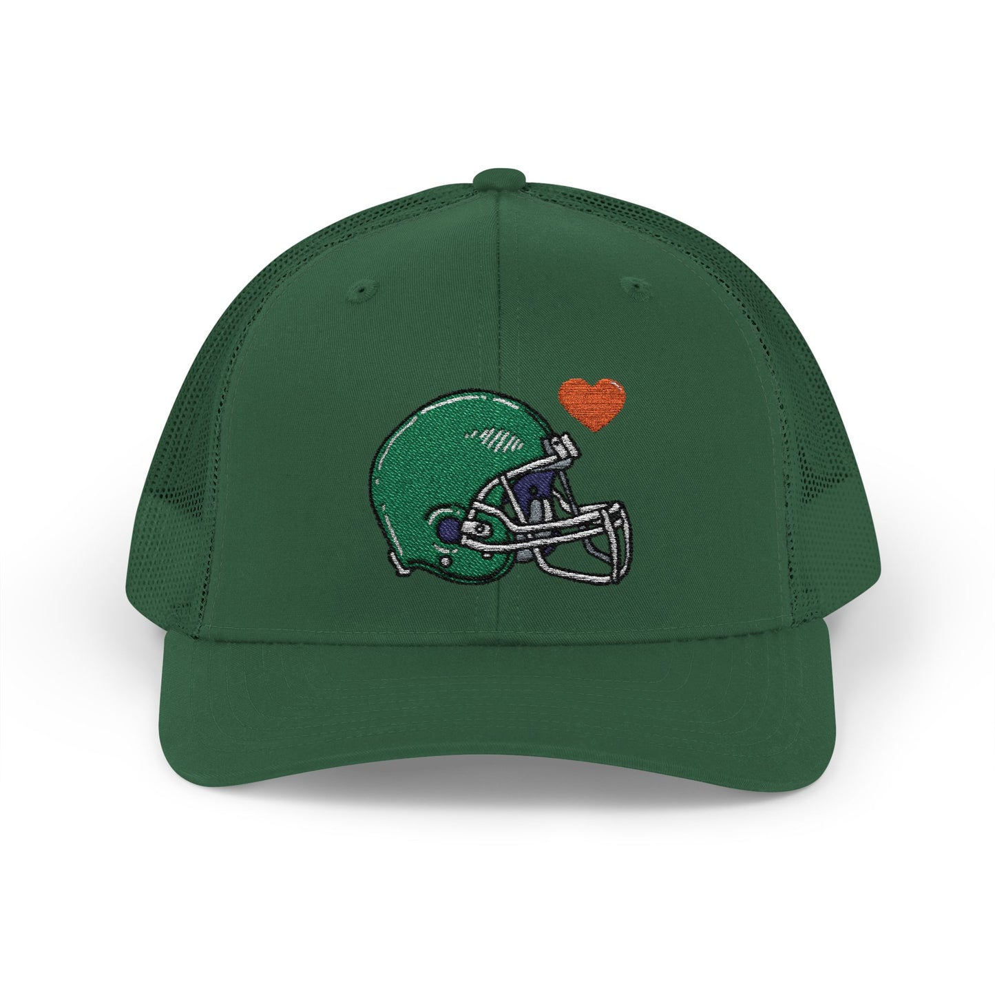 Snapback Trucker Cap with Football Heart Design - Perfect for Sports Fans, Gifts for Gamers, Casual Outings, Tailgating, and Team Spirit - TRV