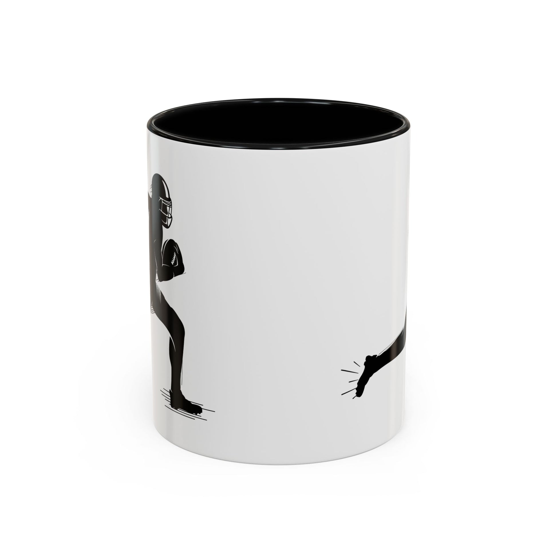 Football Player Themed Accent Coffee Mug, Sports Fan Gift, Unique Mug for Athletes, Coffee Lover, Game Day Essential - TRV