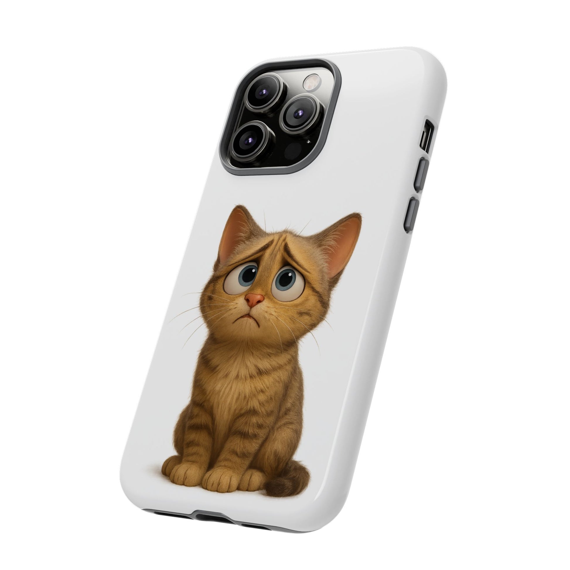 Cute Cat Phone Case, Funny Kitty Case, Animal Lover Gift, Cat Lover Accessory, Unique Cat Design Case, Pet Mom Gift - TRV