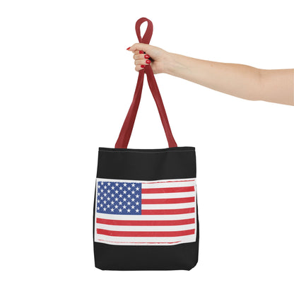 Patriotic Tote Bag, American Flag Carryall, Beach Bag, Reusable Shopping Tote, Independence Day Gift - TRV
