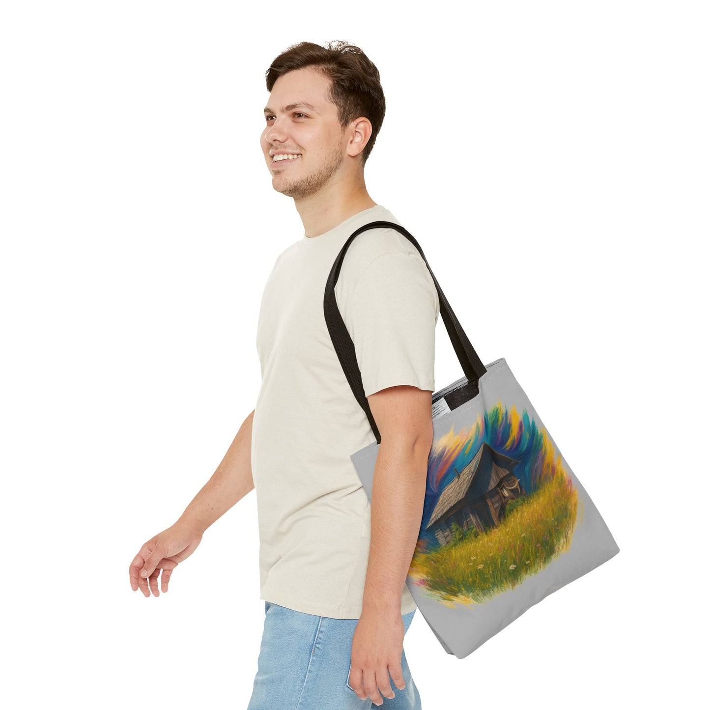 Rustic Charm Tote Bag | Boho Bag | Eco-Friendly Custom Design | Nature Lover Gift | Canvas Purse | Casual Carryall - TRV