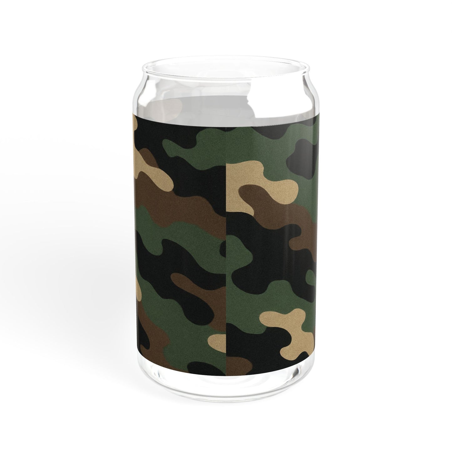 Camouflage Sipper Glass | 16oz Eco-Friendly Drinkware, Perfect for Outdoor Adventures, Camping, Parties, and Unique Gifts