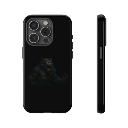 Werewolf Phone Case, Tough Cases, Black Panther Design, Gift for Animal Lovers, Phone Accessories, Fierce Phone Protection - TRV