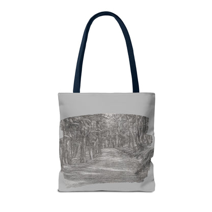 Scenic Path Tote Bag, Reversible Tote, Eco-Friendly Shopper, Outdoor Adventure Bag, Gift for Nature Lovers, Stylish Carryall - TRV