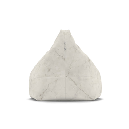 White Marble Pattern Bean Bag Chair Cover | Faux Stone Texture