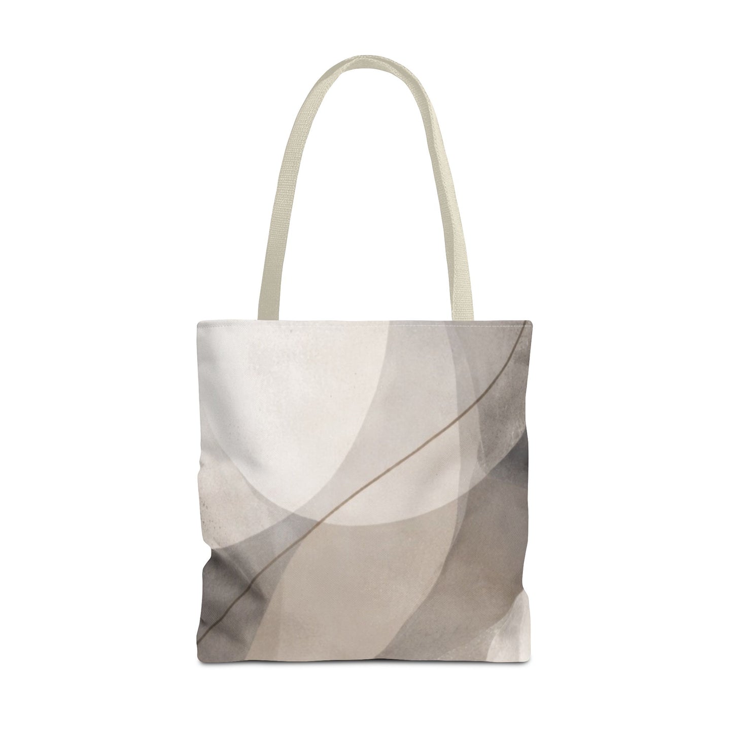 Neutral Abstract Watercolor Waves Tote Bag | All-Over Print