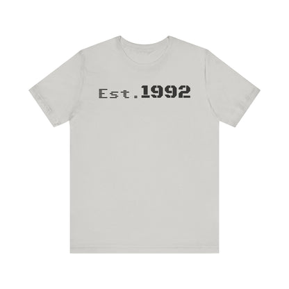 Est. 1992 Unisex Jersey Tee - Retro Birthday Gift, Casual Wear, Cool Vintage T-Shirt, Gift for Him, Gift for Her - TRV