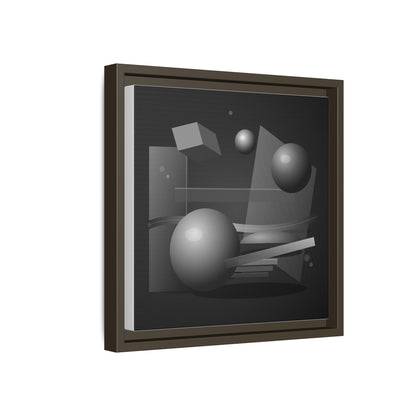 Monochrome Geometric Spheres Canvas Framed Wall Art | Matte Print