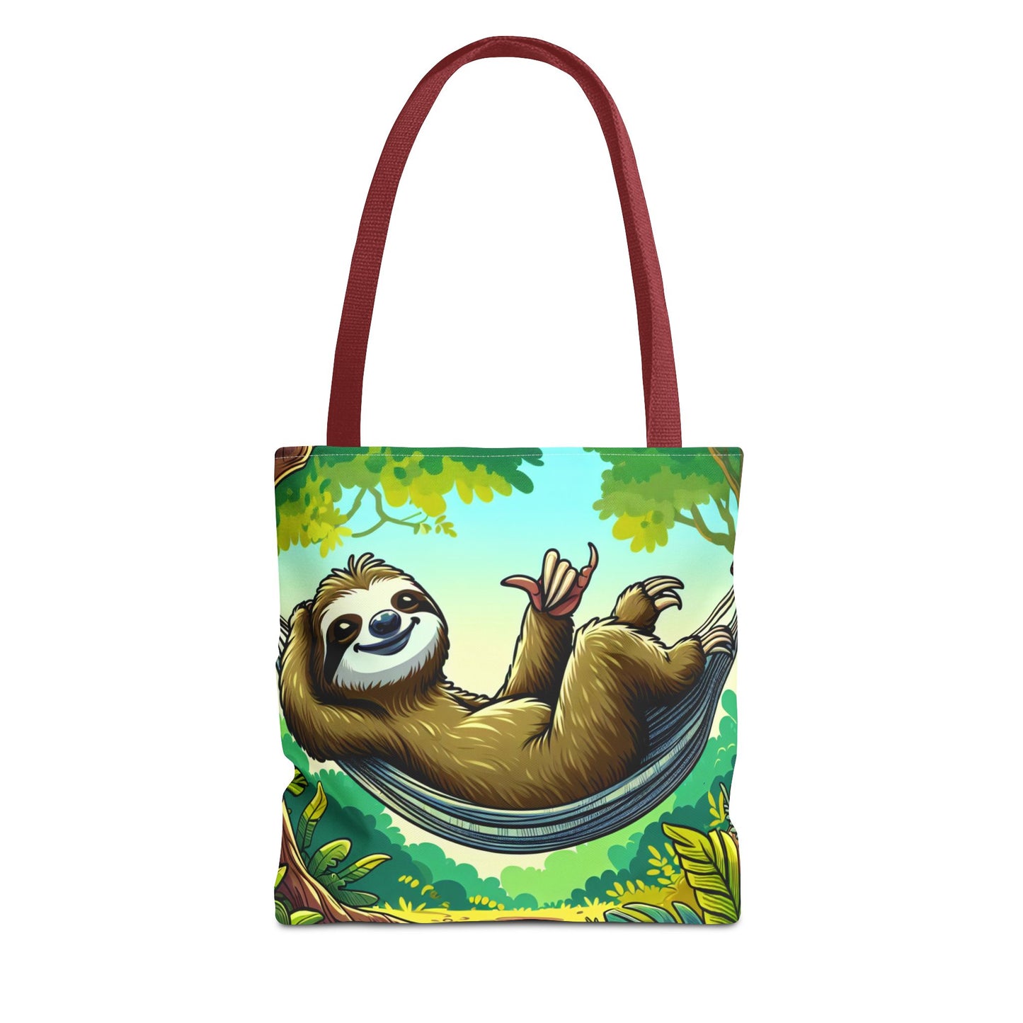 Relaxed Sloth Tote Bag, Cute Eco-Friendly Bag, Gift for Animal Lovers, Beach Bag, Reusable Shopping Tote - TRV