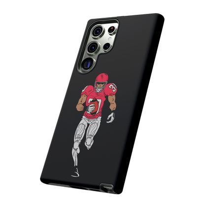 Football Player Tough Phone Case – Protective Black Sports iPhone Case