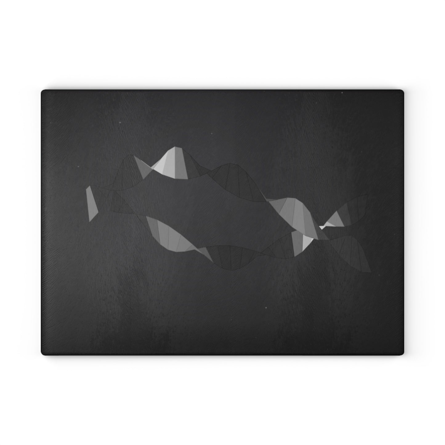 Abstract Geometric Fish Glass Cutting Board | Modern Kitchen Décor