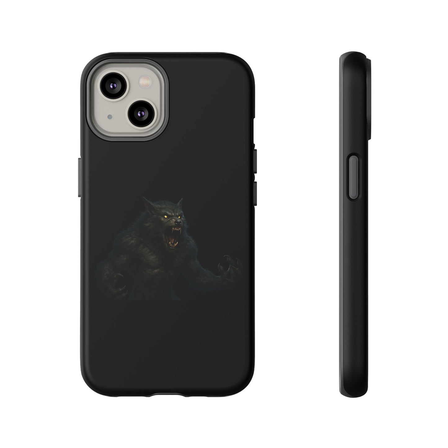 Werewolf Phone Case, Tough Cases, Black Panther Design, Gift for Animal Lovers, Phone Accessories, Fierce Phone Protection - TRV