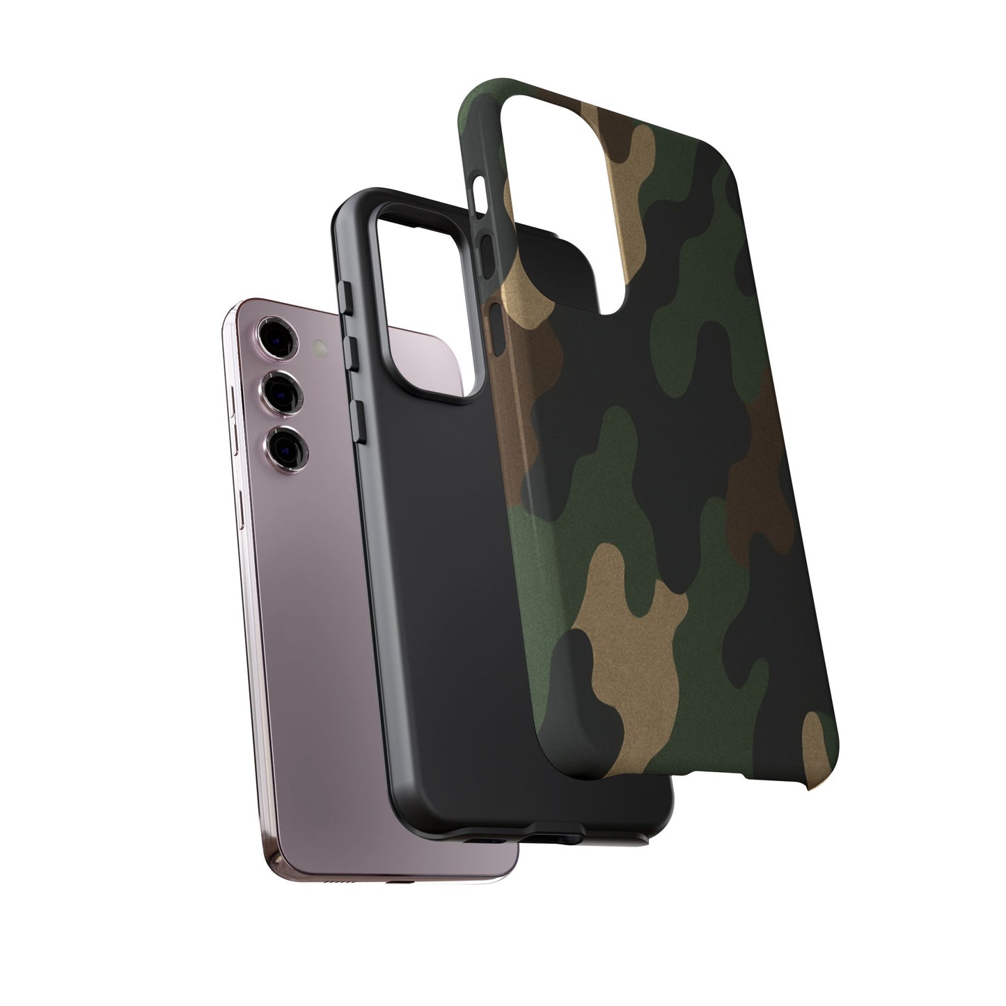 Camouflage Phone Case, Tough Phone Cover, Military Style Accessory, Protective Case for Men, Gifts for Soldiers - TRV