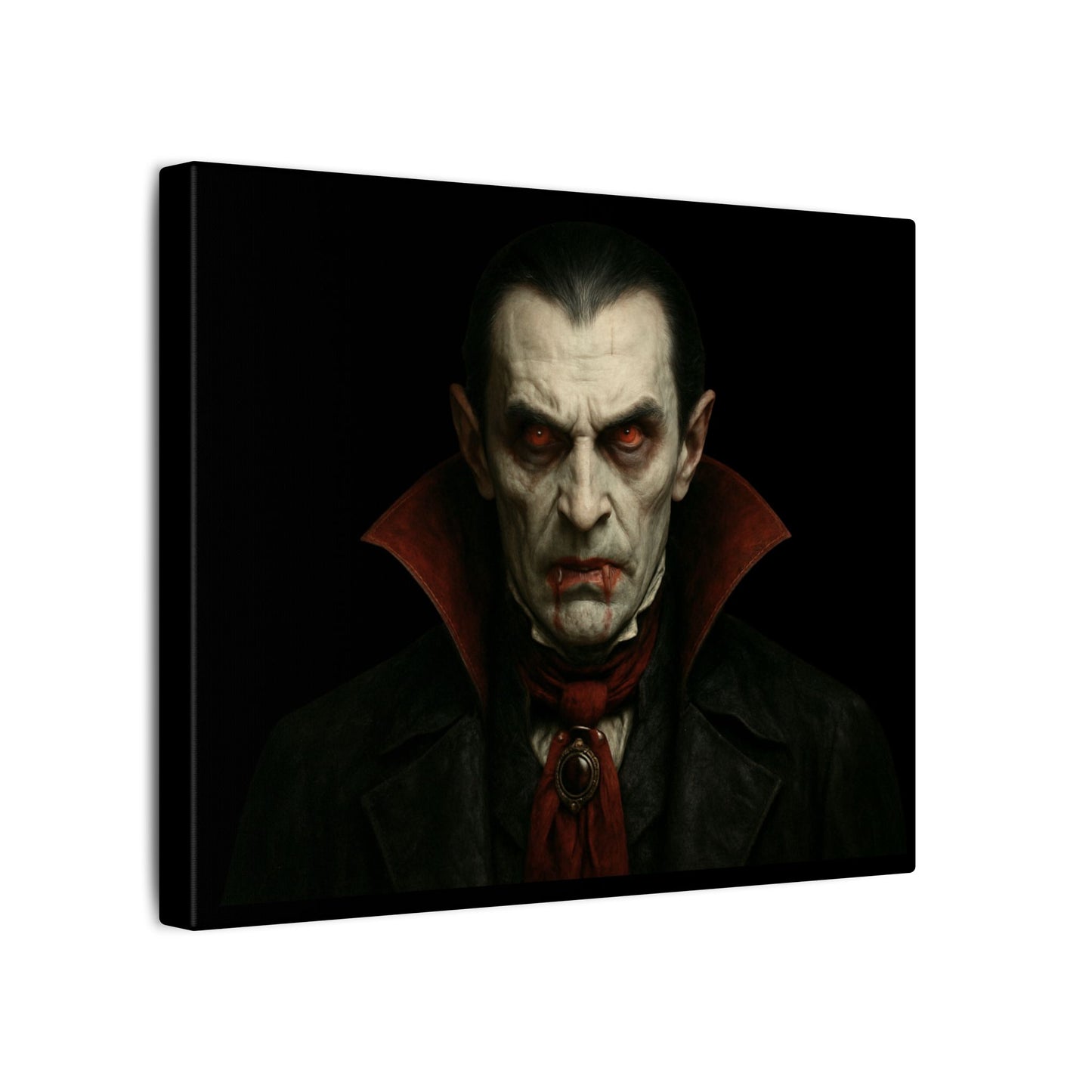 Vampire Portrait Canvas Wall Art – Gothic Dracula Print on Canvas