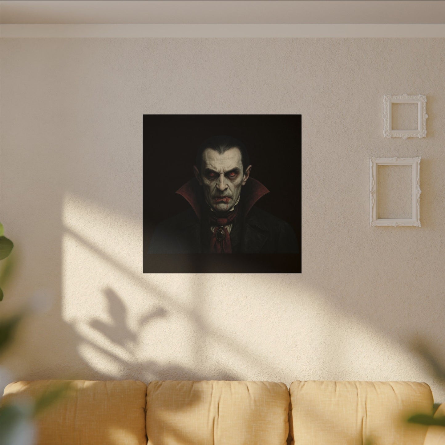 Vampire Portrait Canvas Wall Art – Gothic Dracula Print on Canvas