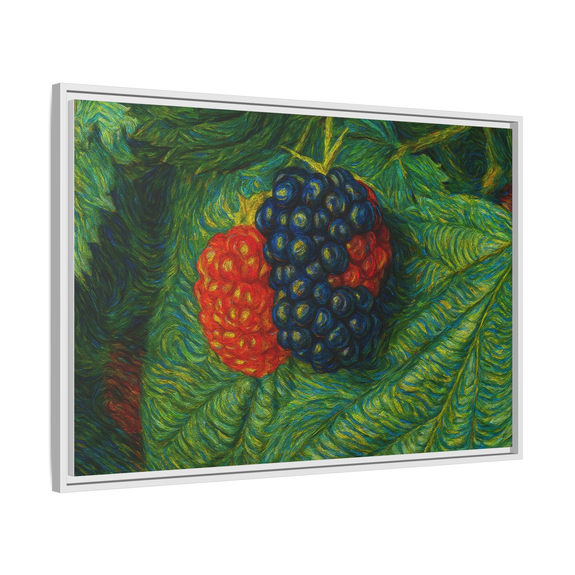 Van Gogh Style Blackberry Canvas Art, Framed Wall Decor, Botanical Print, Summer Home Decor, Gift for Garden Lovers - TRV