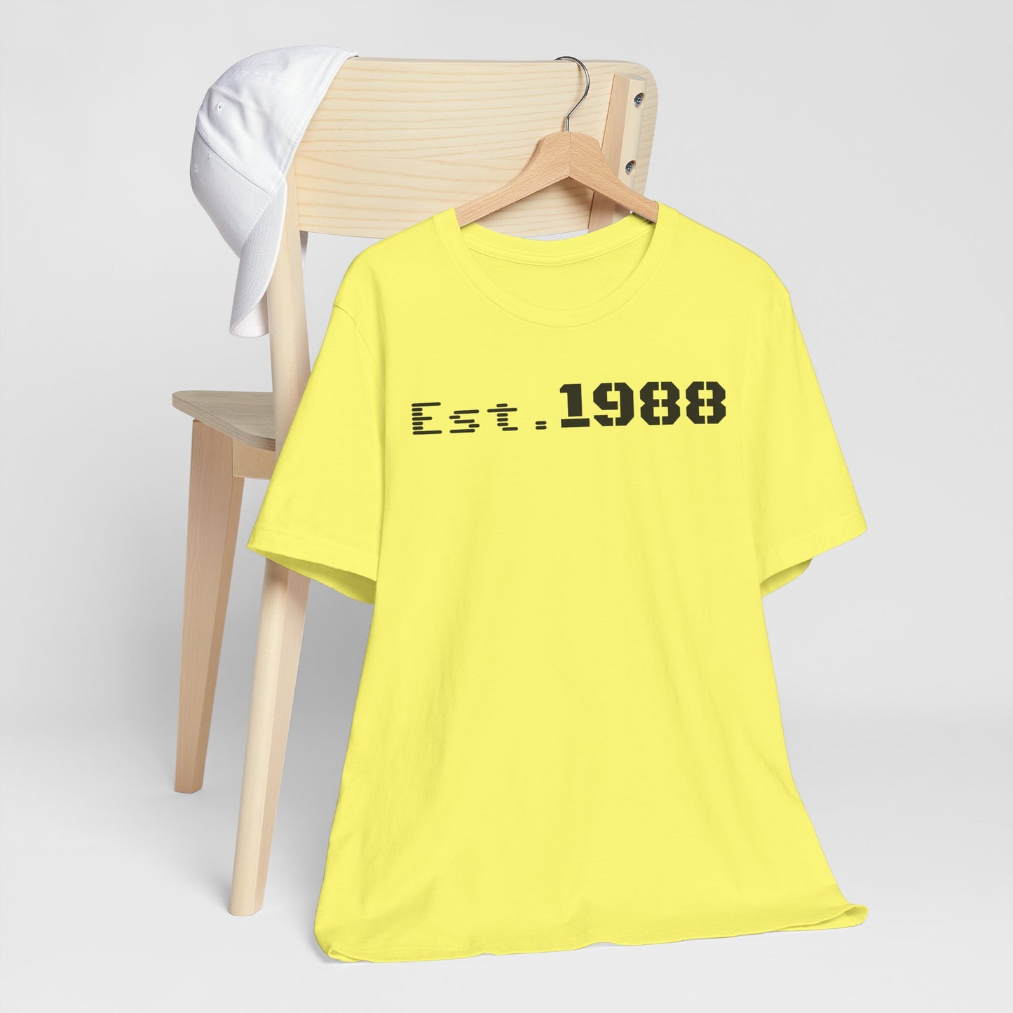 Est. 1988 Unisex Jersey Tee, Vintage Birthday Shirt, Casual Everyday Wear, Gift for Him or Her, Anniversary Celebration Tee
