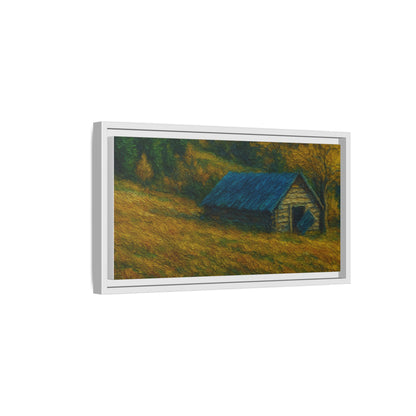 Framed Matte Canvas Print, Rustic Artwork, Farmhouse Decor, Nature Wall Art, Gift for Home, Autumn Decor, Landscape Painting
