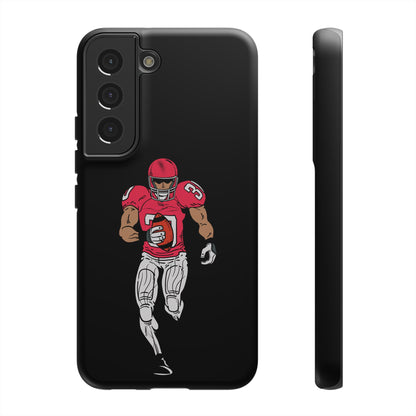 Football Player Tough Phone Case – Protective Black Sports iPhone Case