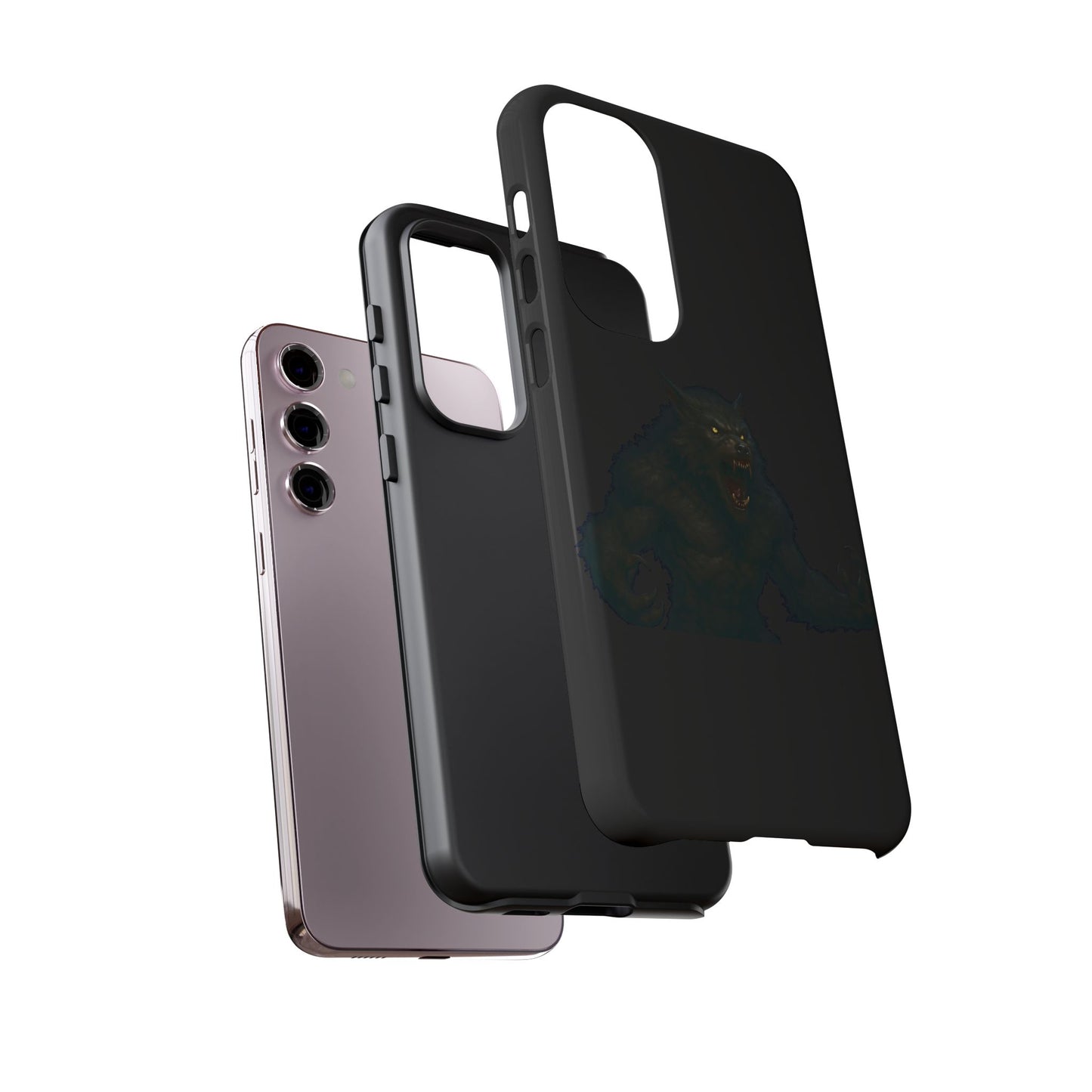 Werewolf Phone Case, Tough Cases, Black Panther Design, Gift for Animal Lovers, Phone Accessories, Fierce Phone Protection - TRV