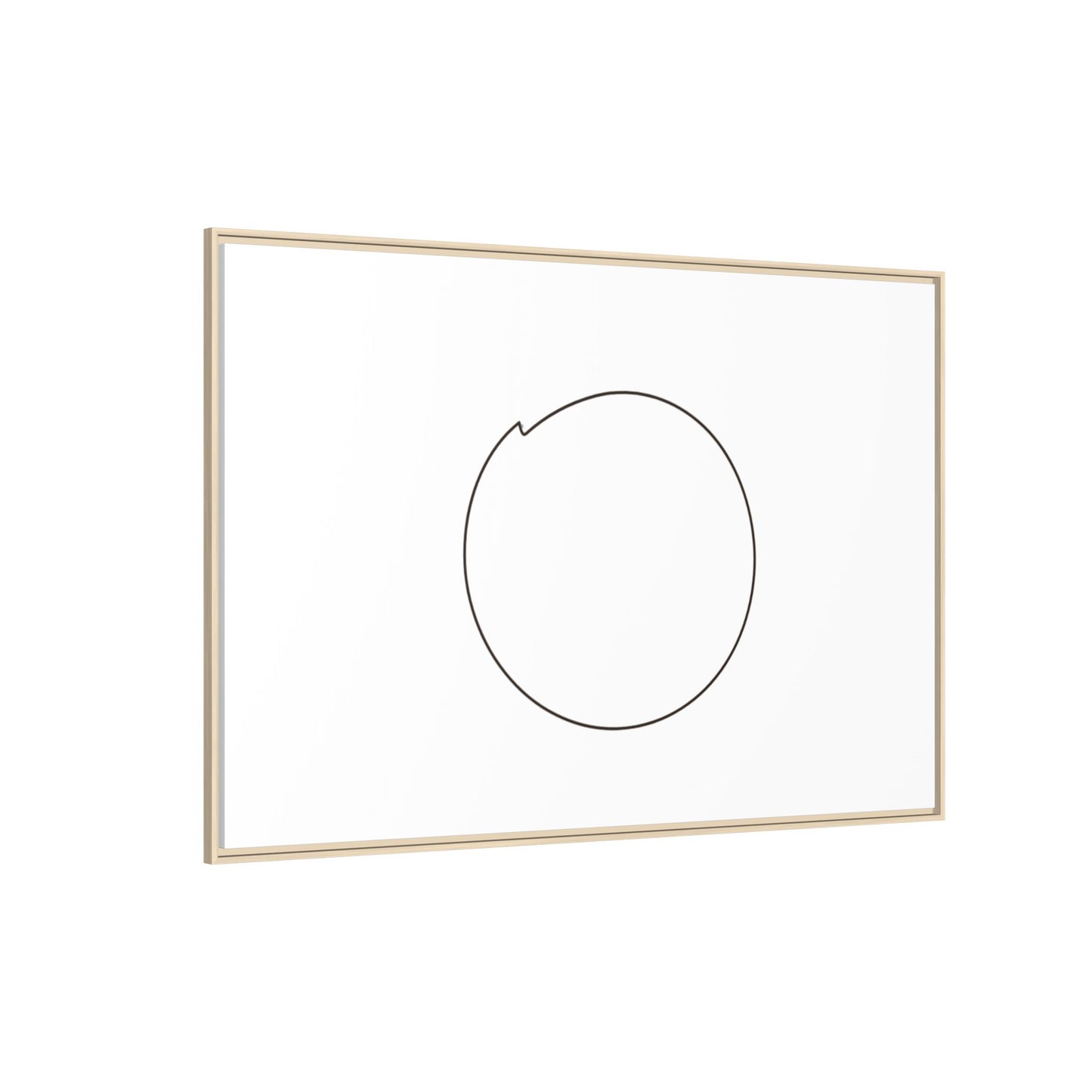 Minimal Circle Line Matte Canvas Framed | Modern Abstract Wall Art