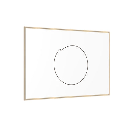 Minimal Circle Line Matte Canvas Framed | Modern Abstract Wall Art