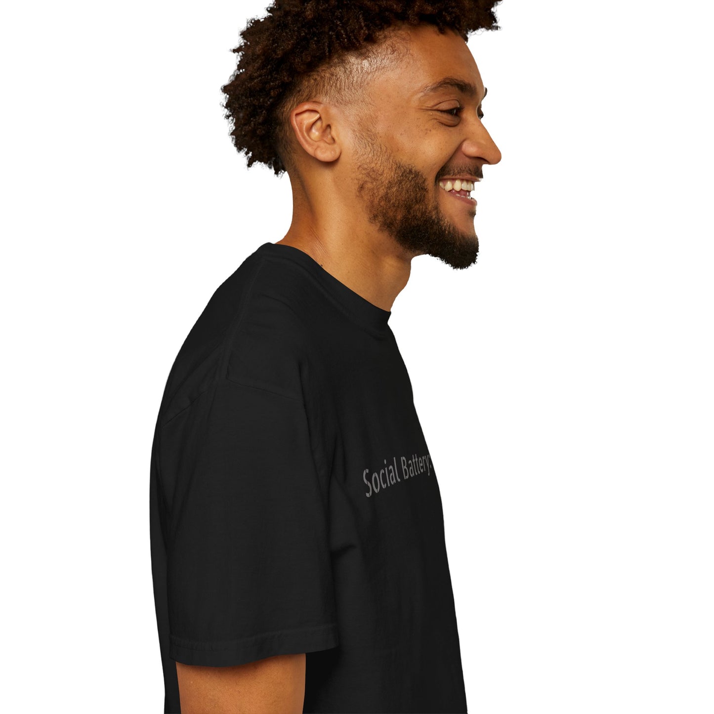 Social Battery 1% T-shirt | Introvert Funny Text Tee