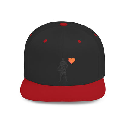 Sporty Love Flat Bill Snapback Hat – Adjustable Cap for Athletes, Casual Wear, Gifts for Sports Fans, Basketball Enthusiasts, Unique - TRV