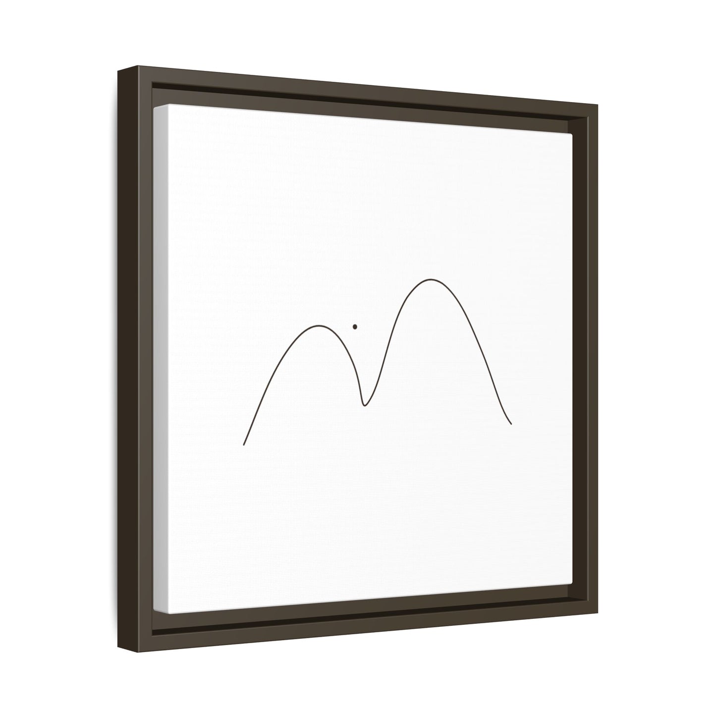 Minimal Line Mountains Matte Canvas Framed